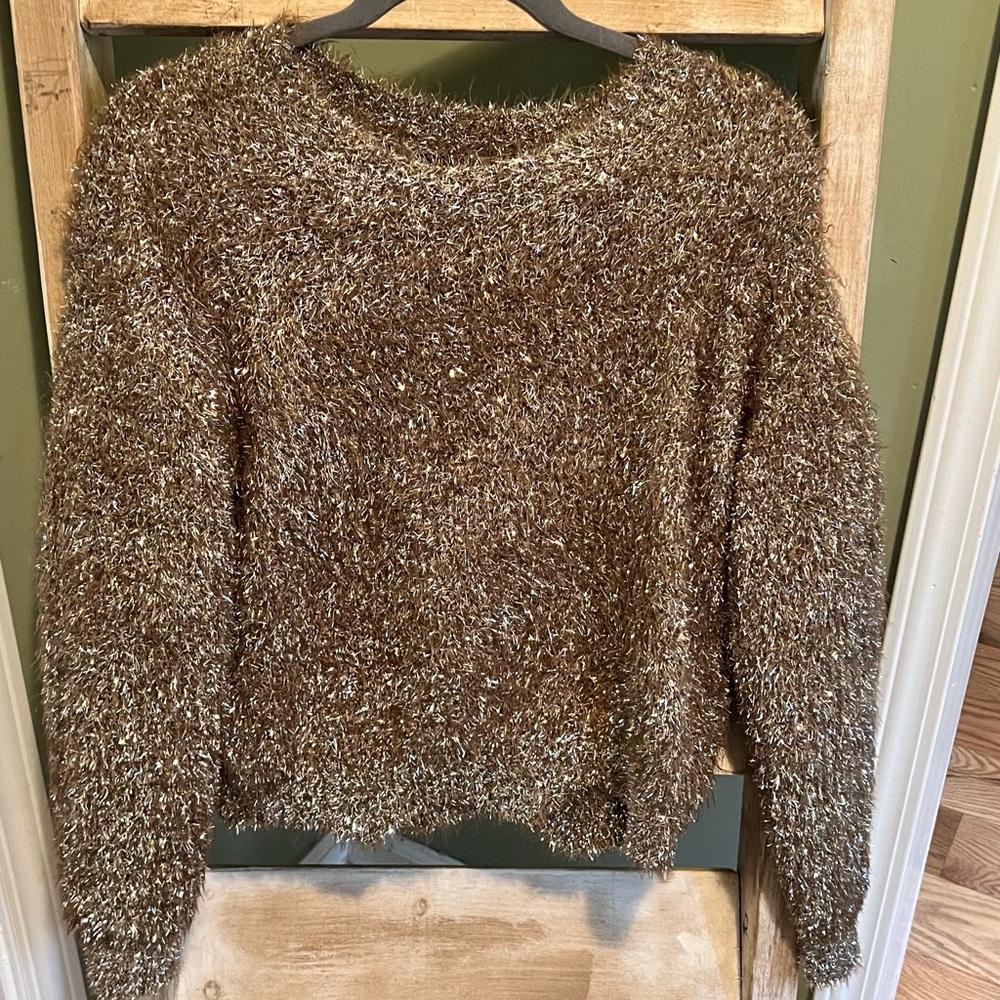 Fuzzy long sleeve women’s sweater